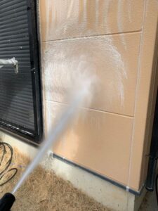 伊奈町　バイオ高圧洗浄　外壁