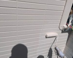 蓮田市　外壁塗装　上塗り