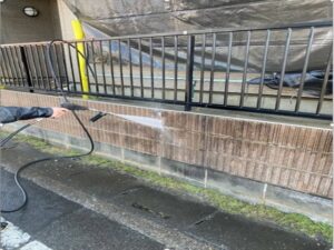 北本市　塀　バイオ高圧洗浄