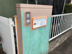 加須市にて付帯部の塗装、外塀
