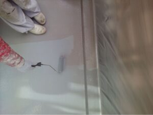 上尾市にてベランダ床のウレアックス防水塗装完了