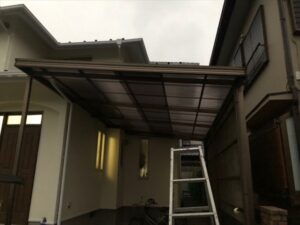 蓮田市にてカーポート屋根の波板の設置完了