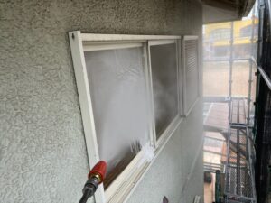 蓮田市にて外壁のバイオ高圧洗浄