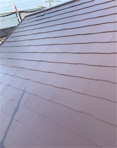伊奈町にて屋根の上塗り塗装完了