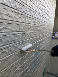 蓮田市にて外壁のクリア塗装