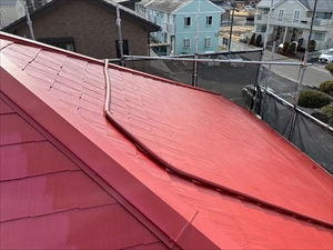 加須市にて屋根の上塗り完了