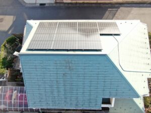 加須市にて屋根の塗膜劣化