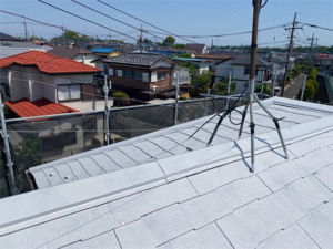 さいたま市にて屋根の下塗り完了