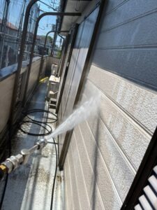 蓮田市にて外壁の高圧洗浄