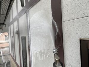 蓮田市にて外壁塗装前にバイオ高圧洗浄