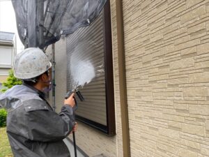蓮田市にて外壁付帯部のバイオ高圧洗浄