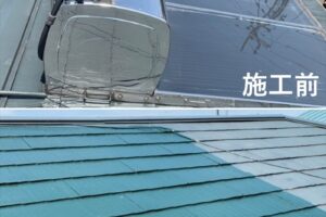 上尾市にて屋根上の温水器撤去と部分塗装工事