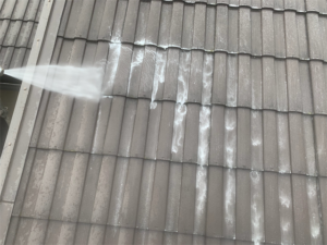 蓮田市にて屋根のバイオ高圧洗浄