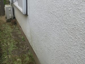 蓮田市にて外壁塗膜の退色と黒ずみ、苔の発生
