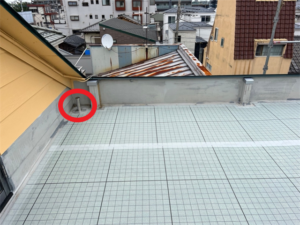 浦和区にて屋上の通気筒