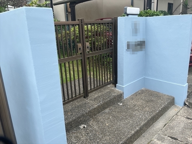 伊奈町にて外塀塗装完工後の写真