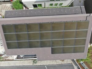 桶川市にて屋根診断、屋根南面の塗膜の劣化