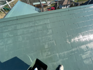 久喜市にて屋根の上塗り塗装