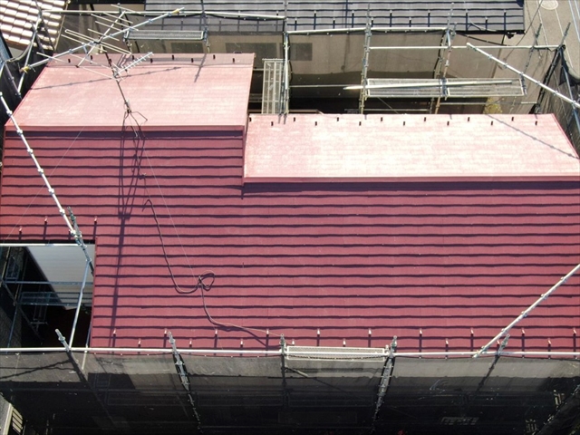 春日部市にて屋根塗装工事施工後