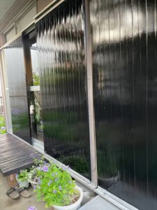 蓮田市にて雨戸塗装完了