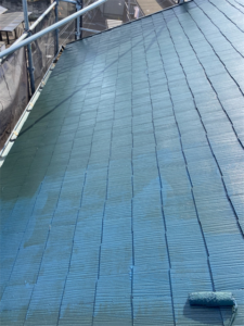 蓮田市にて屋根の上塗り塗装