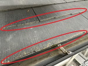 上尾市にてスレート屋根の劣化