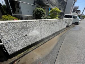 蓮田市にて外塀の洗浄
