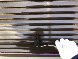 加須市にて付帯塗装雨戸