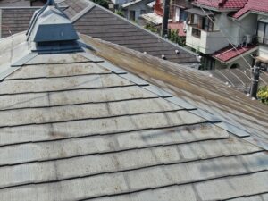 蓮田市にて屋根診断、カビや苔の発生