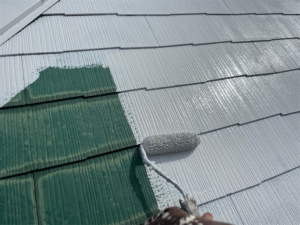 白岡市にて屋根の下塗り塗装