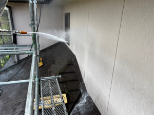 さいたま市岩槻区にて外壁のバイオ高圧洗浄
