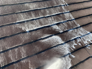 宮代町にて屋根のバイオ高圧洗浄