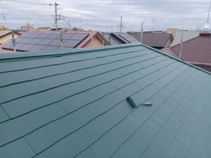 上尾市にて屋根の上塗り塗装