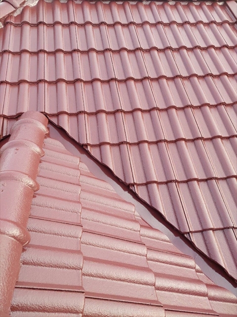 鴻巣市にて屋根の上塗り完了