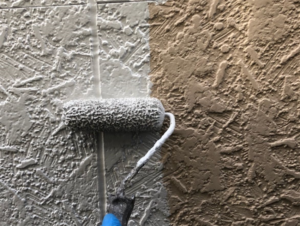 蓮田市にて外壁の下塗り塗装