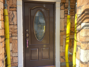 蓮田市にて付帯塗装玄関ドア