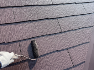 鴻巣市にて屋根の上塗り塗装