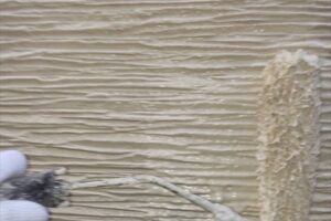 蓮田市にて外壁塗装上塗り